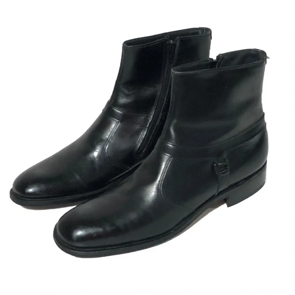 Breather Wright Men’s A Boots Black Arch Preserver Ankle Leather Zip 469